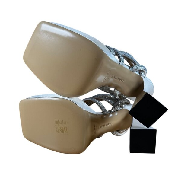 Mach & Mach Sydney 140MM Platform Sandals White Size 39.5 NIB - Picture 11 of 16